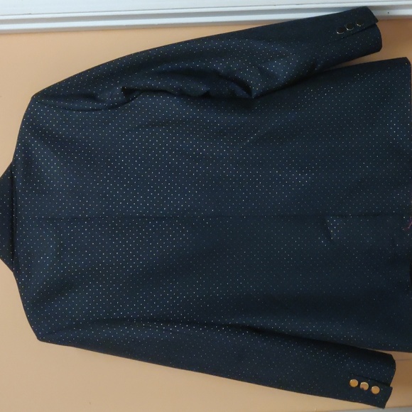 Ladies Single Button Navy and Gold Jacket - Picture 2 of 8